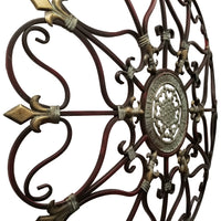Fabulous Metal Wall Decor with Intricate Design, Bronze