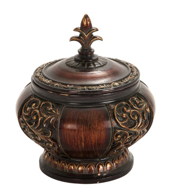 Polystone Decorative Box Special Carving And Accents Make It Great