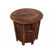 Transitional Style Octagonal Table Folding, Brown