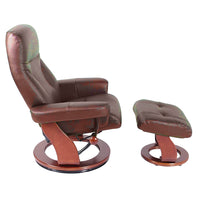 32" x 32" x 40" Cognac Cover- Leather &amp; Vinyl match Chair &amp; Ottoman