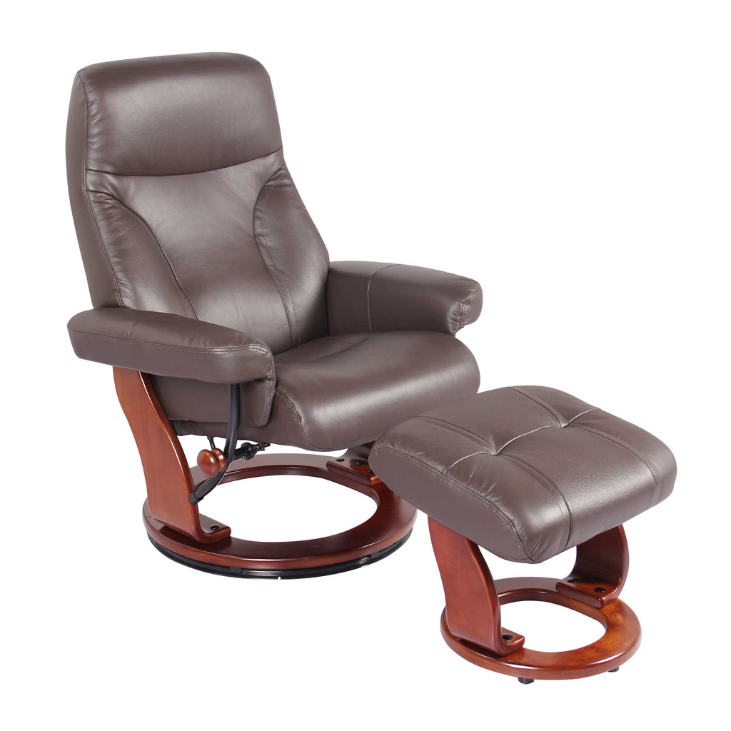 32" x 32" x 40" Kona Brown Cover- Leather &amp; Vinyl match Chair &amp; Ottoman