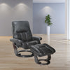 35" x 32" x 40.5" Ebony Cover- Leather &amp; Vinyl match Recliner Chair &amp; Ottoman