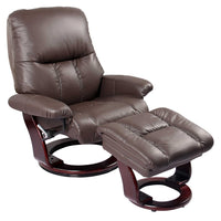 35" x 32" x 40.5" Kona Brown Cover- Leather &amp; Vinyl match Recliner Chair &amp; Ottoman