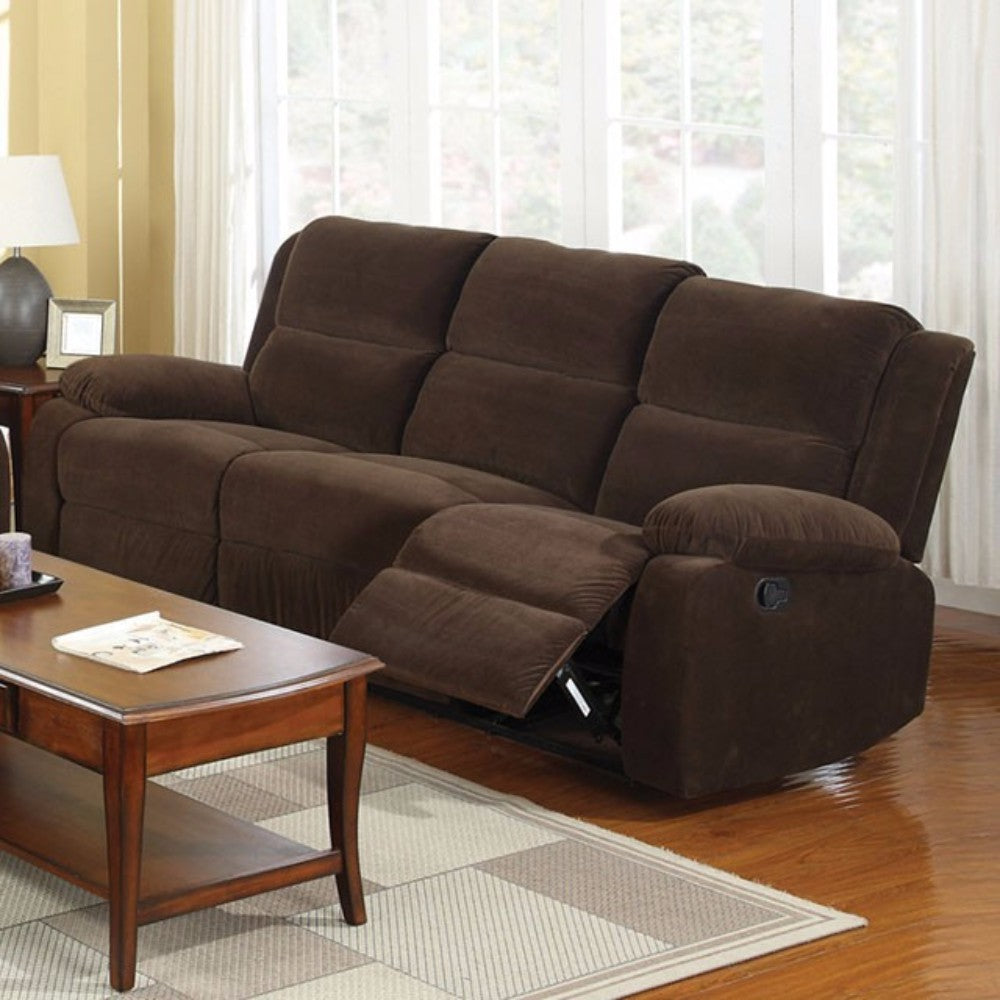 Three Seater Recliner Sofa, Dark Brown