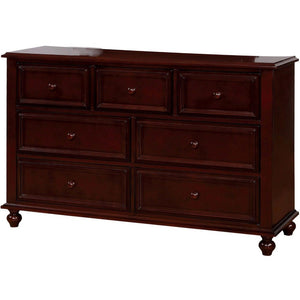 Wooden Dresser With Bun feet, Dark Brown