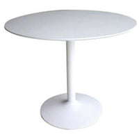Contemporary 40" Round Dining Table, White