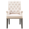 Side Dining Chair, Beige & Smokey Black