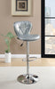 Polyurethane Swivel Barstool Silver Set of 2