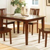 Decorous Rubber Wood 5 Pieces Dining Set In Brown