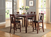 Wood 5 Pieces Counter Height Dining Set In Brown