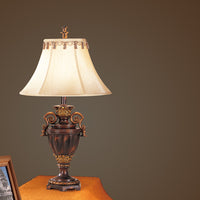 Antiqued Resin Table Lamp Set of 2