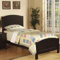 Wooden Twin Size Bed With Headboard And Footboard, Black