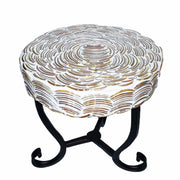 Mosaic-Metal Round Table, Multicolor