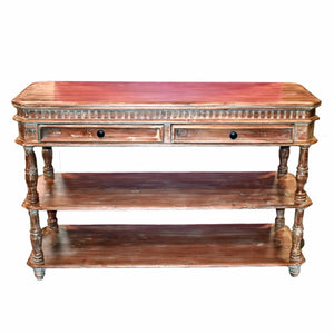 Wooden Console Table, Brown