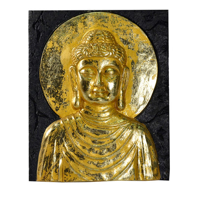 Beautiful Resin Buddha Wall Decor, Gold