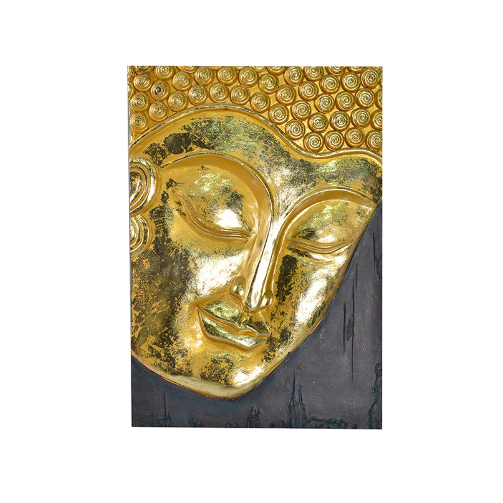 Resin Buddha Wall Decor, Gold