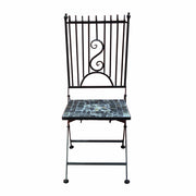 Chic Mosaic-Metal Garden Chair, Brown