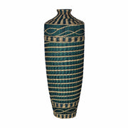 Ceramic-Sea Grass Wrapped Vase, Multicolor