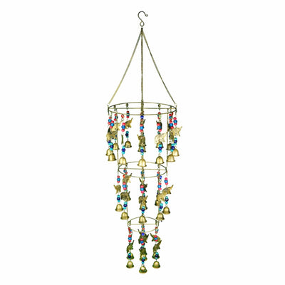 Elegantly Charmed Iron Wind Chime, Multicolor