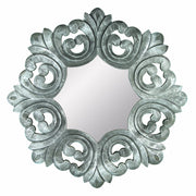 Well-Designed Mirror With Wooden Frame, Gray