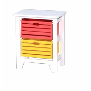 Vibrant 2-Tier Storage Cabinet, White