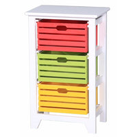 Enticing 3-Tier Storage Cabinet ,White