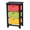 3-Tier Wooden Storage Cabinet ,Black