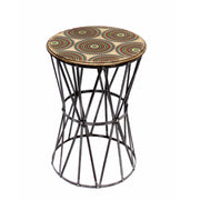 Graciously Designed Metal Accent Table,Multicolor