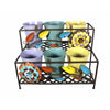 Colorfully Designed Two Tier Pot Metal Rack