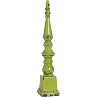 Decorative Ceramic Spire, Large, Green