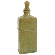 Rectangular Ceramic Lidded Jar, Green
