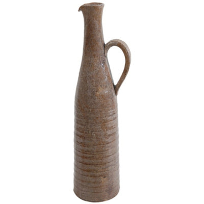 Ceramic Vase with Handle, Brown