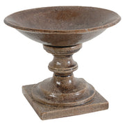 Marble  Bowl on Pedestal , Brown
