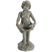 Ceramic Young Girl Figurine, Gray