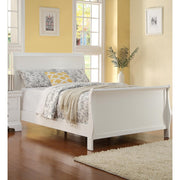Wooden Full Bed, White