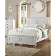 E.King Wooden Bed, White