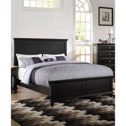 Wooden C.King Bed, Black