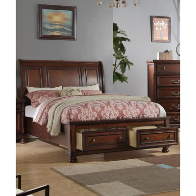 C.King Bed, Antique Cherry Finish