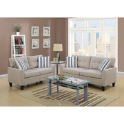 Polyfiber 2 Piece Sofa Set In Beige