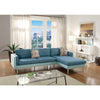 2 Piece Sectional Set With Accent Pillows In Blue
