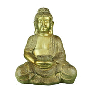 Polyresin Sitting And Meditating Buddha Figurine, Gold
