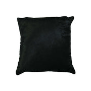 18" x 18" x 5" Black Cowhide Pillow