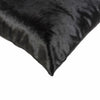 18" x 18" x 5" Black Cowhide Pillow