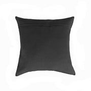 18" X 18" X 5" Salt And Pepper Black And White Cowhide Pillow