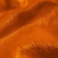 72" x 84" Orange, Cowhide - Rug