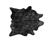 7' X 5' X 6' Black And Silver Cowhide Area Rug