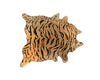 6' X 7' Cowhide Rug - Tiger Chocolate On Natural