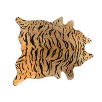6' X 7' Cowhide Rug - Tiger Chocolate On Natural