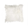 18" X 18" White Sheepskin Pillow