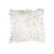 18" X 18" White Sheepskin Pillow